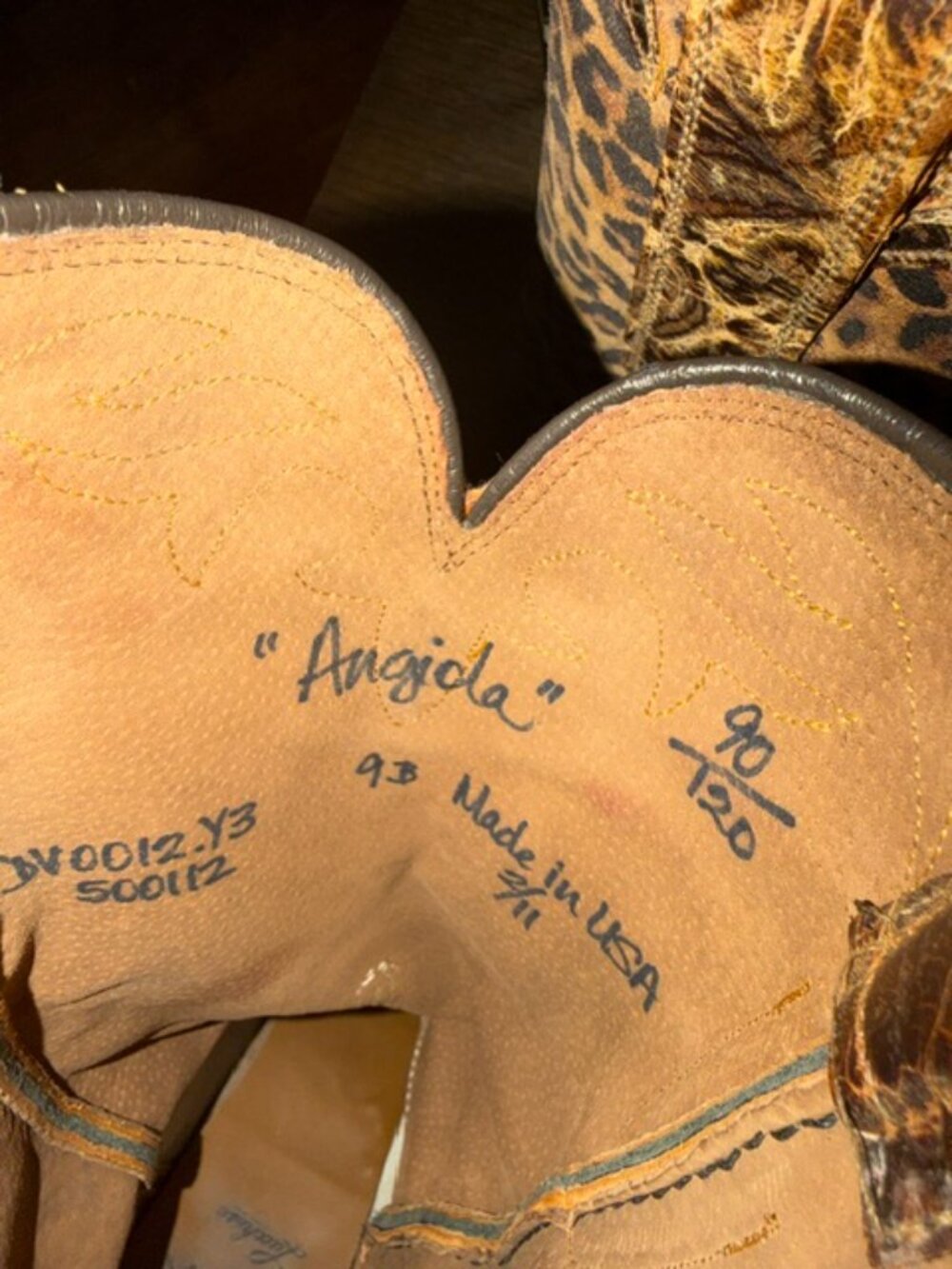 Lucchese RAREDiva Angiola Limited Ed. Cowboy Boots Women 9B Leopard Print 90/120 - Picture 15 of 15